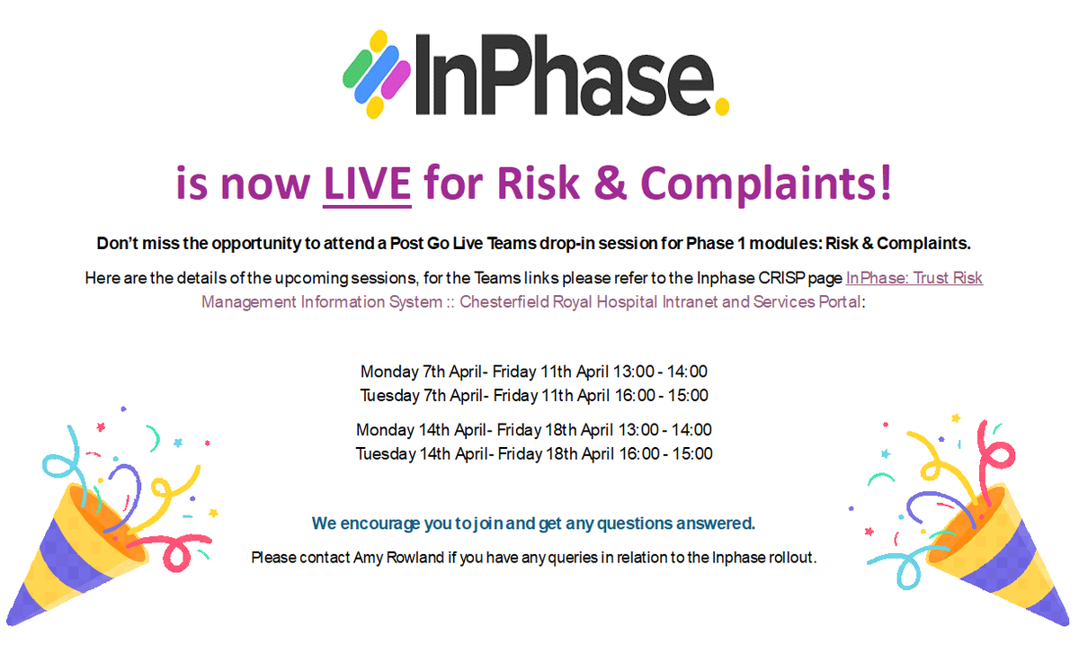 CRH_ITPrograms's tweet photo. 🎉A successful launch for phase 1 of the Inphase rollout - great work team! 🎉

Help spread the word far &amp; wide by retweeting this! https://t.co/RscnZ7fPYZ