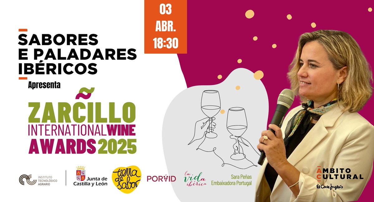 Sabores y Paladares Ibéricos, esta tarde en Lisboa, dirigida a las bodegas de Portugal ¡Aforo completo! <a href="/lavidaiberica/">La Vida Ibérica</a> 

#premiosZarcillo #Portugal #Zarcillo2025 <a href="/ITACYL/">Innovación agroalimentaria - JCyL</a> <a href="/tierradesabor/">Tierra de Sabor</a> TierradeSabor Junta de Castilla y León #Porvid <a href="/ambitocultural/">Ámbito Cultural</a>