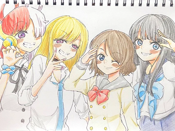 昨日のばんちょーでアナログ絵初めて見たって方いるかもですが、前はほぼアナログで描いてました😁 