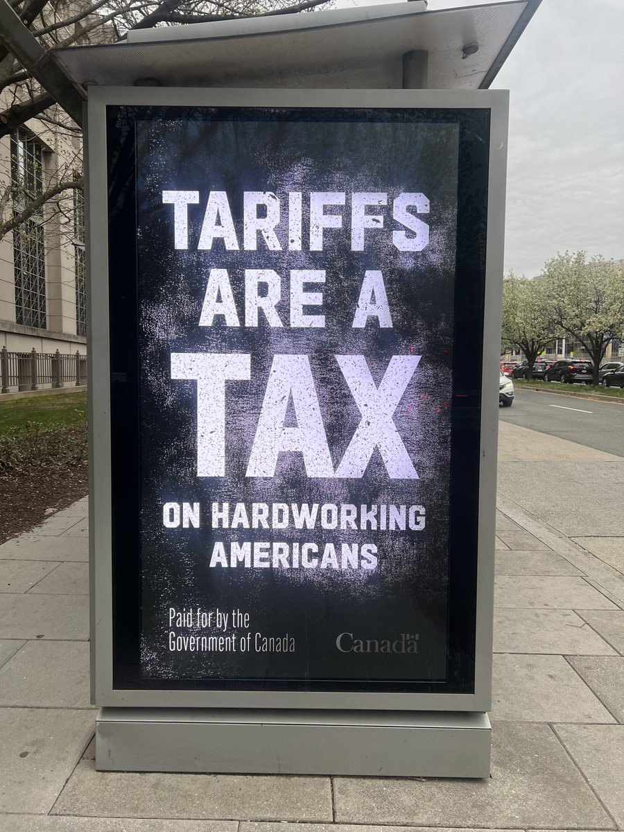 The Canadians get it. Why can’t MAGAs? (DC bus stop)