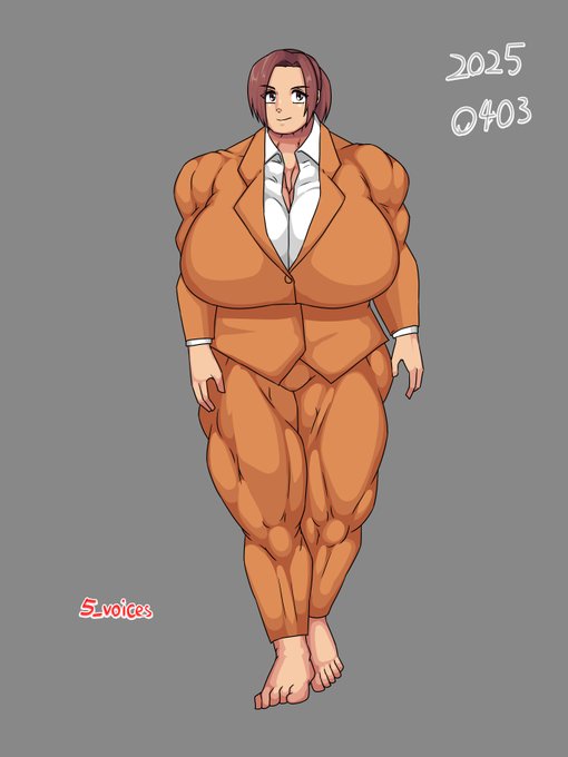 ポートレボディビル模写。いい女はパンツスーツが似合う。 