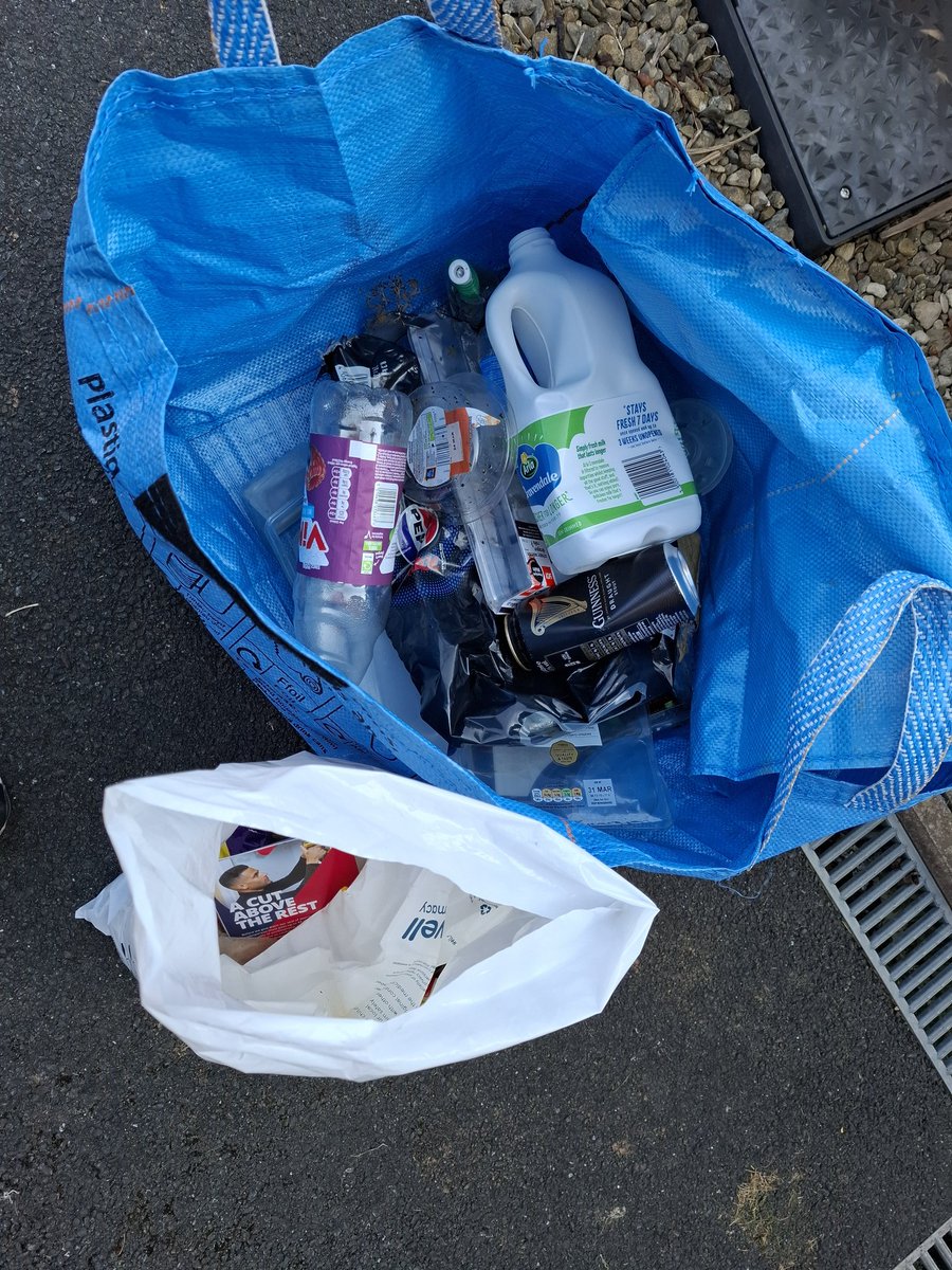 Simon Cole CStJ (@simonjcole78) on Twitter photo The day after bin day, when it's windy in <a href="/BridgendCBC/">Bridgend CB Council</a> area! Half a recycling bag of other people's recycling that had blown onto my garden from recycling bags or the collection lorry! There must be a better designed bag out there! The day after bin day, when it's windy in <a href="/BridgendCBC/">Bridgend CB Council</a> area! Half a recycling bag of other people's recycling that had blown onto my garden from recycling bags or the collection lorry! There must be a better designed bag out there!