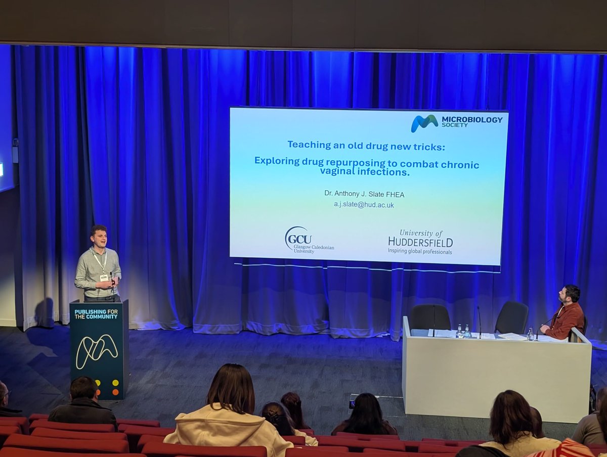 Anthony Slate (@anthonyjslate) on Twitter photo It was a real honour to present at the <a href="/MicrobioSoc/">Microbiology Society</a> annual conference!
I presented some of the research we carried out on drug repurposing and bacterial vaginosis during my time in <a href="/ryankean29/">ryankean29</a>'s lab at <a href="/CaledonianNews/">Glasgow Caledonian University</a> ! A big thanks to all of the collaborators!
#Microbio25 It was a real honour to present at the <a href="/MicrobioSoc/">Microbiology Society</a> annual conference!
I presented some of the research we carried out on drug repurposing and bacterial vaginosis during my time in <a href="/ryankean29/">ryankean29</a>'s lab at <a href="/CaledonianNews/">Glasgow Caledonian University</a> ! A big thanks to all of the collaborators!
#Microbio25