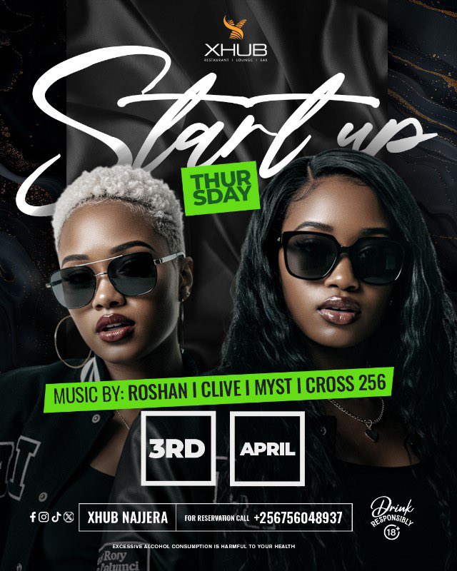 Mushrm (@mushroominc) on Twitter photo #StartUpThursday ignites tonight at <a href="/Xhub_bar/">Xhub Bar & Restaurant</a>
Jumpstart your weekend with DJ Roshan, @DjMyst101, <a href="/DeejayClive1/">Dj Clive</a>, and <a href="/Djcross256/">DjCross256 😎</a> fueling the floor with top-tier beats all night long. Get in on the action—don’t sleep on this! #StartUpThursday ignites tonight at <a href="/Xhub_bar/">Xhub Bar & Restaurant</a>
Jumpstart your weekend with DJ Roshan, @DjMyst101, <a href="/DeejayClive1/">Dj Clive</a>, and <a href="/Djcross256/">DjCross256 😎</a> fueling the floor with top-tier beats all night long. Get in on the action—don’t sleep on this!