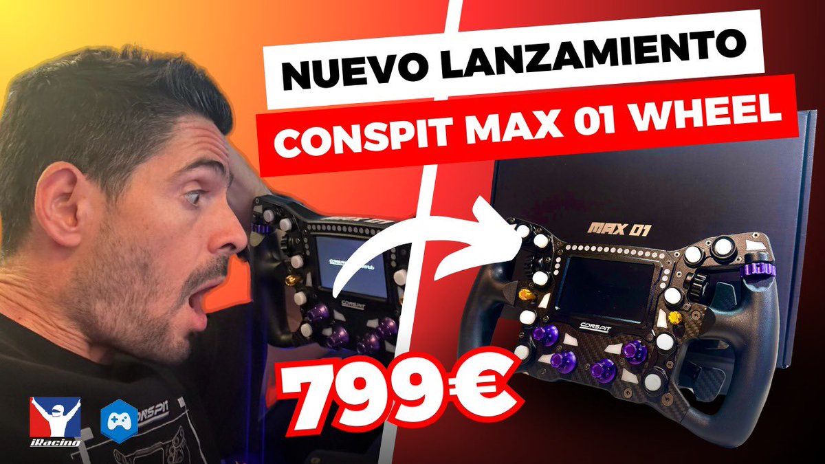 Aqui va mi review después de 3 meses de intenso uso, MAX 01 de <a href="/OfficialCONSPIT/">conspit_official</a> , un volante de la máxima calidad a un precio muy top para competir en el mercado actual 🔥.

Dentro video:
youtu.be/gmJm5X0j1Lw?si…