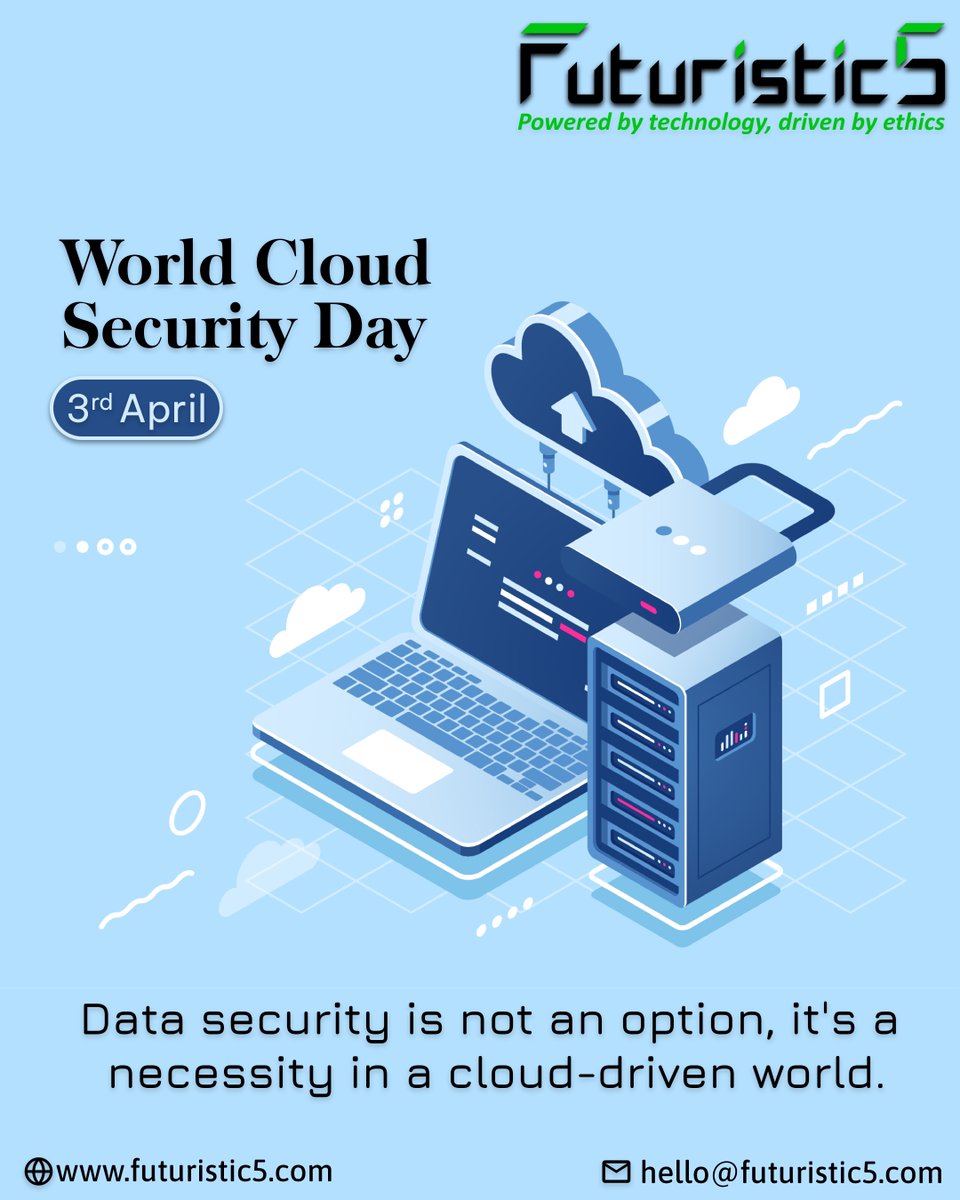Futuristic5 IT Solutions (@_futuristic5) on Twitter photo π Secure the Cloud, Secure Your Future!
Stay ahead of cyber threats & protect your data. ππ
πΉ Need expert #design & #development? Contact: hello@futuristic5.com
πΉ Learn more: futuristic5.com
#CloudSecurity #CyberSecurity #DataProtection #ITServices #Futuristic5 π Secure the Cloud, Secure Your Future!
Stay ahead of cyber threats & protect your data. ππ
πΉ Need expert #design & #development? Contact: hello@futuristic5.com
πΉ Learn more: futuristic5.com
#CloudSecurity #CyberSecurity #DataProtection #ITServices #Futuristic5