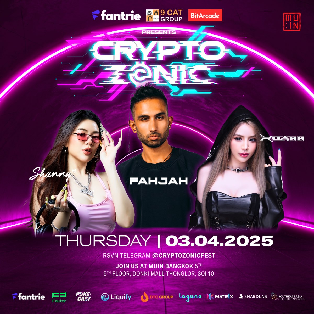 CryptoZonic (@cryptozonicfest) on Twitter photo π₯ CryptoZonic SEABW β Official After-Afterparty of <a href="/SEABWofficial/">Southeast Asia Blockchain Week</a>π₯
Presented by
<a href="/FantrieHQ/">Fantrie</a>
<a href="/9CATGROUP/">9 CAT GROUP</a>& <a href="/BitArcadeAsia/">BitArcade</a>
Sponsored by
<a href="/Matr1x_io/">MATR1X</a> ,<a href="/LiquifyVentures/">Liquify π</a> ,
<a href="/laguna_network/">Laguna Network (π, π°)</a> , <a href="/pukecast/">Pukecast</a> ,
<a href="/arcthecommunity/">ARC</a> , <a href="/0xShardLab/">ShardLab</a>
, <a href="/laguna_network/">Laguna Network (π, π°)</a>
π
Date: 03 April, 2025 π₯ CryptoZonic SEABW β Official After-Afterparty of <a href="/SEABWofficial/">Southeast Asia Blockchain Week</a>π₯
Presented by
<a href="/FantrieHQ/">Fantrie</a>
<a href="/9CATGROUP/">9 CAT GROUP</a>& <a href="/BitArcadeAsia/">BitArcade</a>
Sponsored by
<a href="/Matr1x_io/">MATR1X</a> ,<a href="/LiquifyVentures/">Liquify π</a> ,
<a href="/laguna_network/">Laguna Network (π, π°)</a> , <a href="/pukecast/">Pukecast</a> ,
<a href="/arcthecommunity/">ARC</a> , <a href="/0xShardLab/">ShardLab</a>
, <a href="/laguna_network/">Laguna Network (π, π°)</a>
π
Date: 03 April, 2025