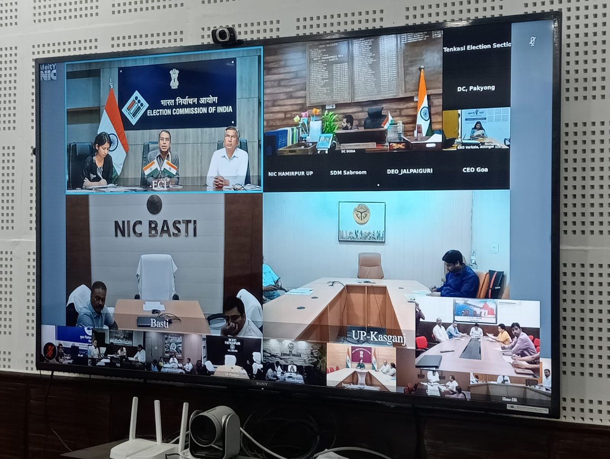 #ElectionCommissionOfIndia has conducted a VC with the State Nodal Officers for Electoral Roll of  all States and UTs, selected DEOs and EROs to discuss Form Pendency.
<a href="/ceotripura/">CEO, Tripura</a> 
<a href="/ECISVEEP/">Election Commission of India</a>