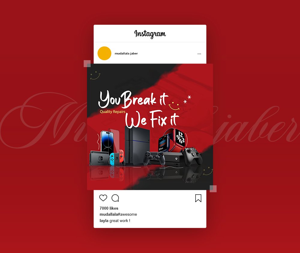 هل تبحث عن تصاميم جذابة لوسائل التواصل الاجتماعي تروي قصتك بتميز؟ 
 
مُصممة جرافيك محترفة هنا لتحويل أفكارك إلى واقع ملموس يُبهر جمهورك!  
تواصل معي 
wa.me/+972592809048