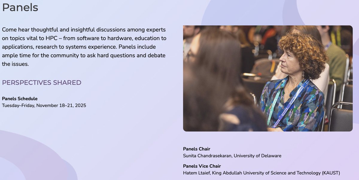 Do you have a cool #HPC / #AI / #Quantum related topic to showcase at <a href="/Supercomputing/">SC25</a>  #SC25 in an engaging panel-style format?🚀 

Sunita and I have you covered: check our the proposal guidelines at sc25.supercomputing.org/program/panels/!

Deadline: Apr 28 (AOE).