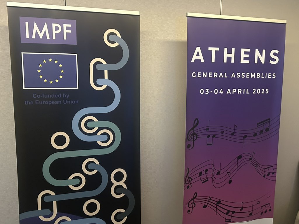 OnMusicLTD's tweet photo. Day 1 of the @IMPForum general assemblies. Let’s talk music publishing, copyright and of course AI! #music #metadata #musicpublishing https://t.co/kX606FBOy1