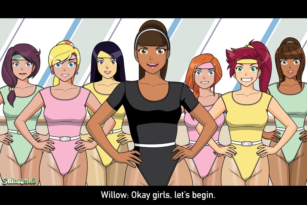 SakazakiSan2024's tweet image. Workout time! Who wants to join these girls?

All characters (C) by Marathon Media/Zodiak Kids
except Willow (C) by @jeffnevins 
Drawn by Peter Sakazaki

DO NOT COPY WITHOUT CONSENT

#digitlart #fanart #crossover #aerobics #leotard #lolirock #girls