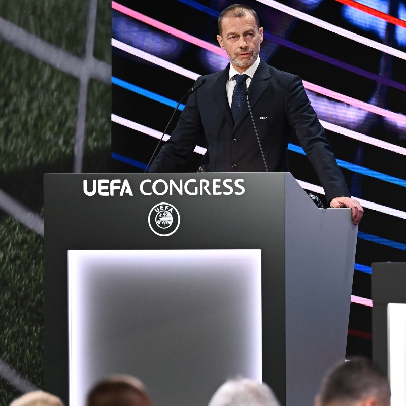 UEFA's tweet photo. Watch UEFA president Čeferin's full speech from the #UEFACongress ⬇️