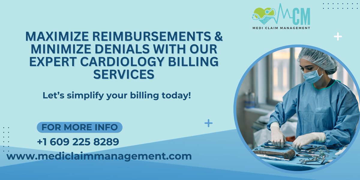 mediclaimmngmnt's tweet image. Secure Your Revenue with Expert Cardiology Billing Services
Boost your revenue today! Contact us now for a free consultation
+1 609 225 8289
mediclaimmanagement.com/contact-us
#cardiologybillingservices #medicalbillingservices #medicalcodingservices #healthcare #RCM