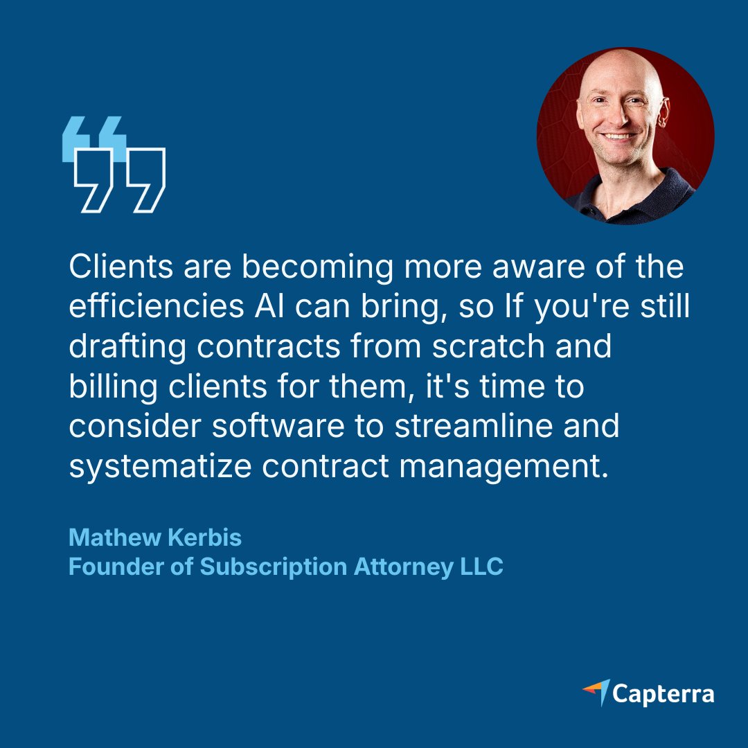 💡 Get the best value from contract management software 

Legal expert <a href="/MathewKerbis/">MRK</a> advises buyers to ask about:

1️⃣ Pricing flexibility
2️⃣ AI integration roadmap
3️⃣ Billing automation capabilities

Read our guide on contract management software 👉 bit.ly/3YeET0J