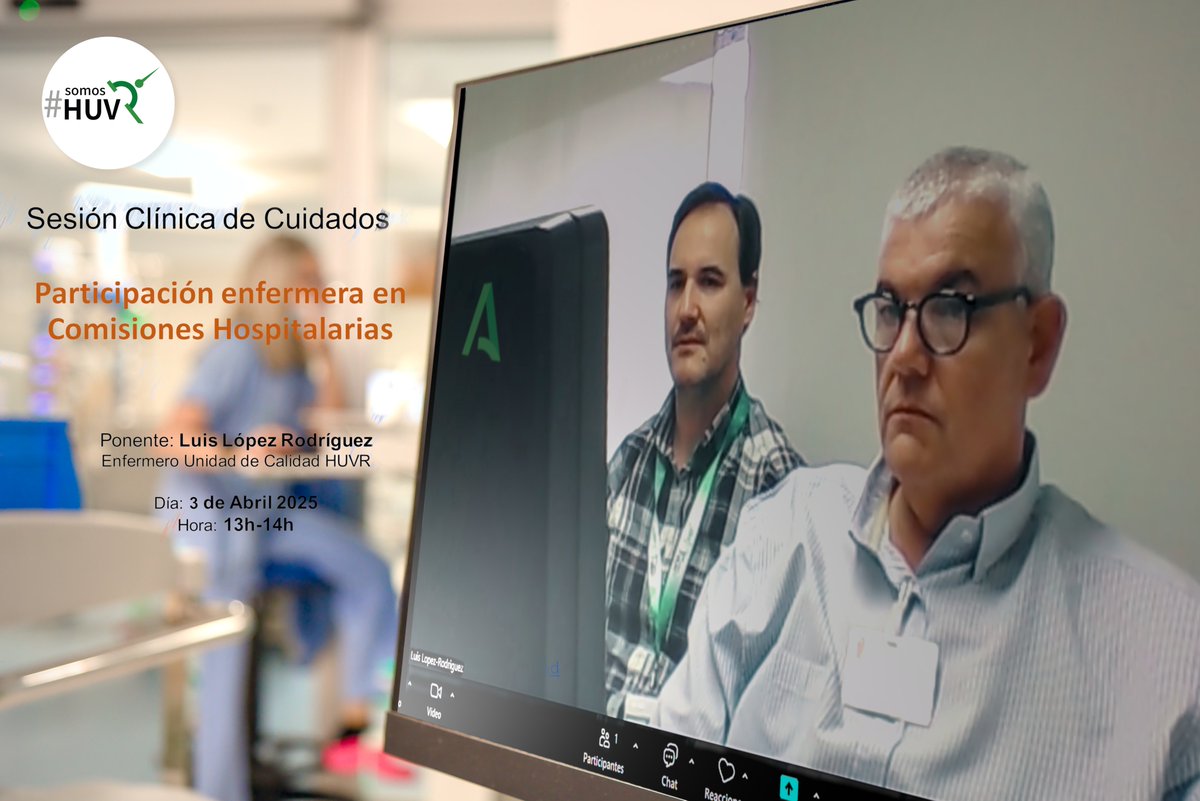 💡Hoy hemos tenido Sesión Clínica de Cuidados sobre la participación enfermera en las comisiones hospitalarias.