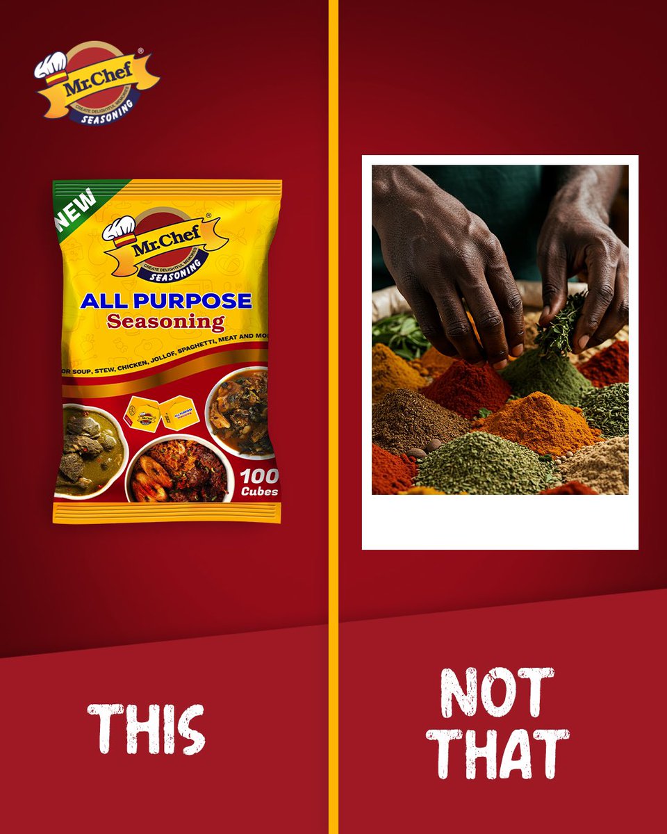 Cooking just got smarter, more colourful, and extra delicious!

Swipe to see how Mr. Chef makes stressful meal prep a thing of the past!

#MrChefNigeria #MrChefSeasoning #ChefChef #MrChefWay