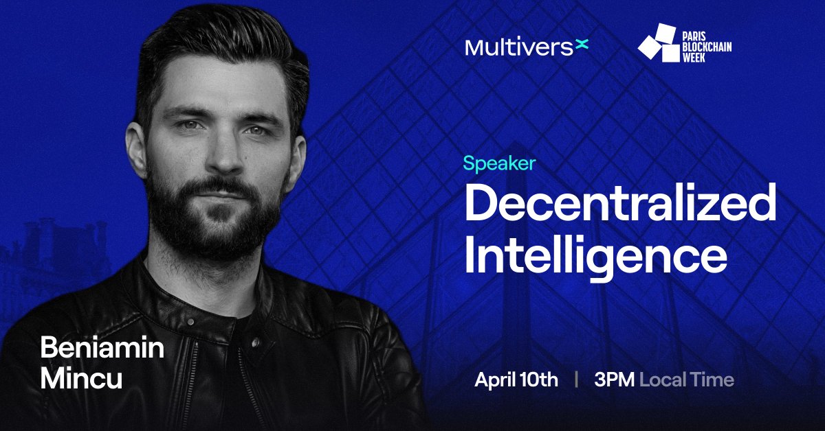 Multiversᕽ (@multiversx) on Twitter photo .<a href="/beniaminmincu/">Beniamin Mincu |🇺🇸/acc</a> will be joining a great panel discussion at <a href="/ParisBlockWeek/">Paris Blockchain Week</a>!
"Decentralized Intelligence: Creating a New Digital Era"
Main Stage, April 10th, at 3PM (local time). .<a href="/beniaminmincu/">Beniamin Mincu |🇺🇸/acc</a> will be joining a great panel discussion at <a href="/ParisBlockWeek/">Paris Blockchain Week</a>!
"Decentralized Intelligence: Creating a New Digital Era"
Main Stage, April 10th, at 3PM (local time).