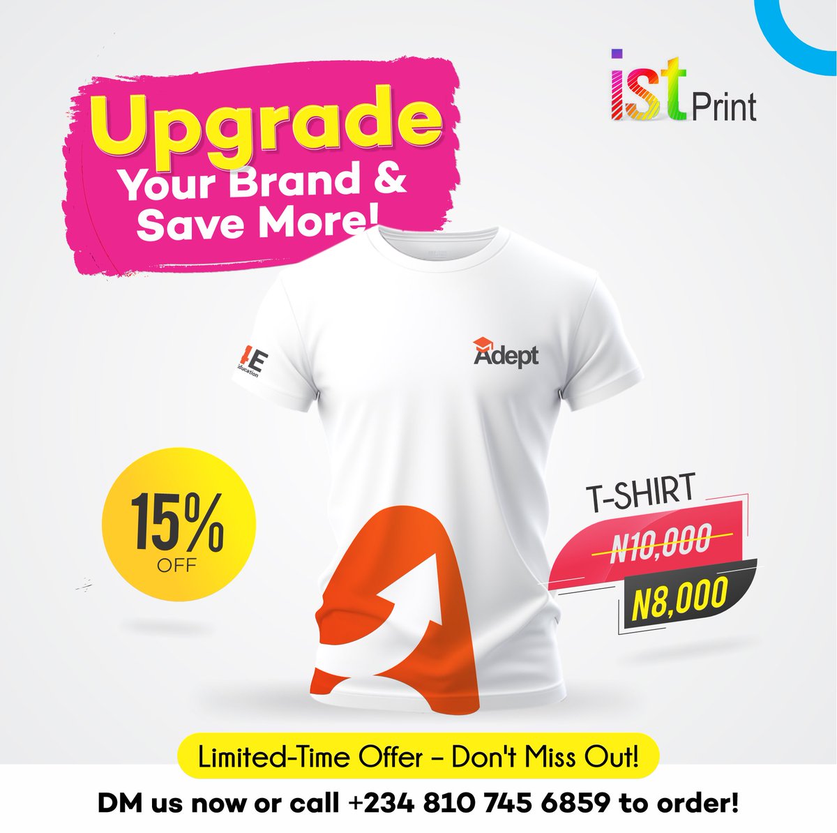 istprint's tweet photo. Business Cards &amp; T-Shirts Discount!  
Stand out with sleek business cards &amp; branded T-shirts—now at a special discount for a limited time! Don’t miss this chance to upgrade your brand at a great price. 
 
  +234 810 745 6859 | 🌐 https://t.co/CQcZI8kDQl  

#ISTPrint #DiscountOff https://t.co/bRklpAgdlN