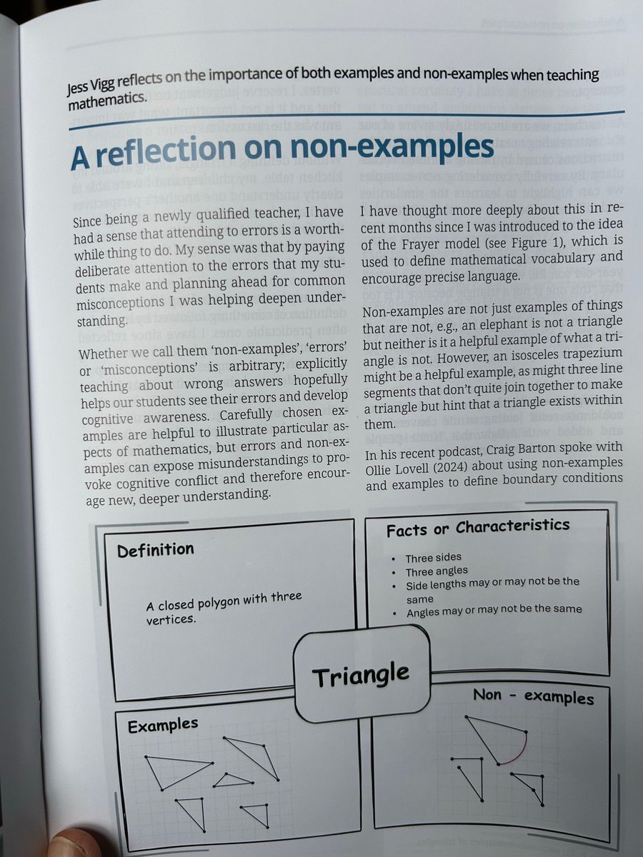 CODE Maths Hub (@codemathshub) on Twitter photo Do you subscribe to the <a href="/ATMMathematics/">Teachers of Maths</a> Mathematics Teaching journal? If you do, you're in for a treat! Our very own Jess Vigg has written a brilliant article about non-examples in Mathematics teaching 😍❤🤩. Sneak pre-view, courtesy of <a href="/LearningMaths/">Richard Perring</a> Do you subscribe to the <a href="/ATMMathematics/">Teachers of Maths</a> Mathematics Teaching journal? If you do, you're in for a treat! Our very own Jess Vigg has written a brilliant article about non-examples in Mathematics teaching 😍❤🤩. Sneak pre-view, courtesy of <a href="/LearningMaths/">Richard Perring</a>