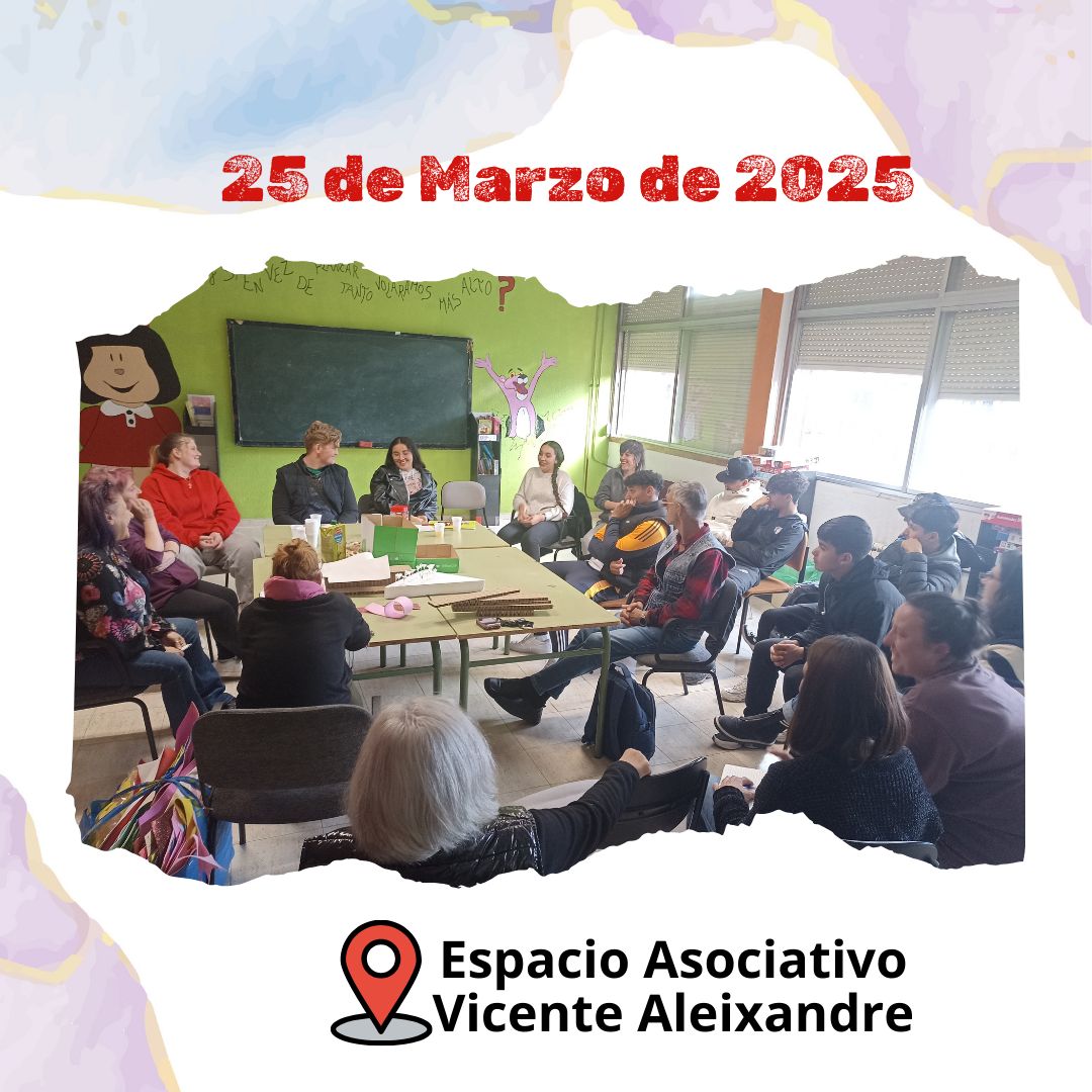 El pasado 25 de marzo tuvimos una tarde muy bonita con el grupos de chicos y chicas de <a href="/valorasocial/">Plataforma Valora</a> que fueron a conocer al coelctivo A pie de Calle y la Asociación Vecinal Villa de Parla. ¡Nos emocionamos y aprendimos mucho colectivamente!

<a href="/FRAVM/">Federación Vecinal de Madrid</a>
<a href="/AytoParla/">Ayuntamiento de Parla</a>
<a href="/avvilladeparla/">ASOCIACION VECINAL VILLA DE PARLA</a>