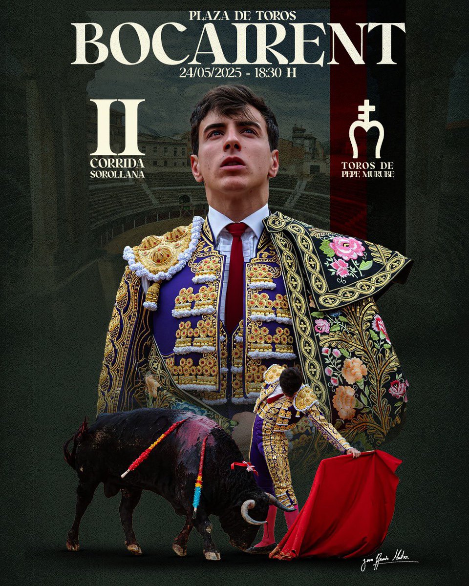 🏟️ BOCAIRENT | Empezamos temporada.

👉🏽El próximo 24 de mayo a las 18:30, la plaza de toros de Bocairent será testigo de una cita ineludible para la afición.

🔥 Nek Romero, abre temporada en esta segunda edición de la Corrida Sorollana de Bocairent.