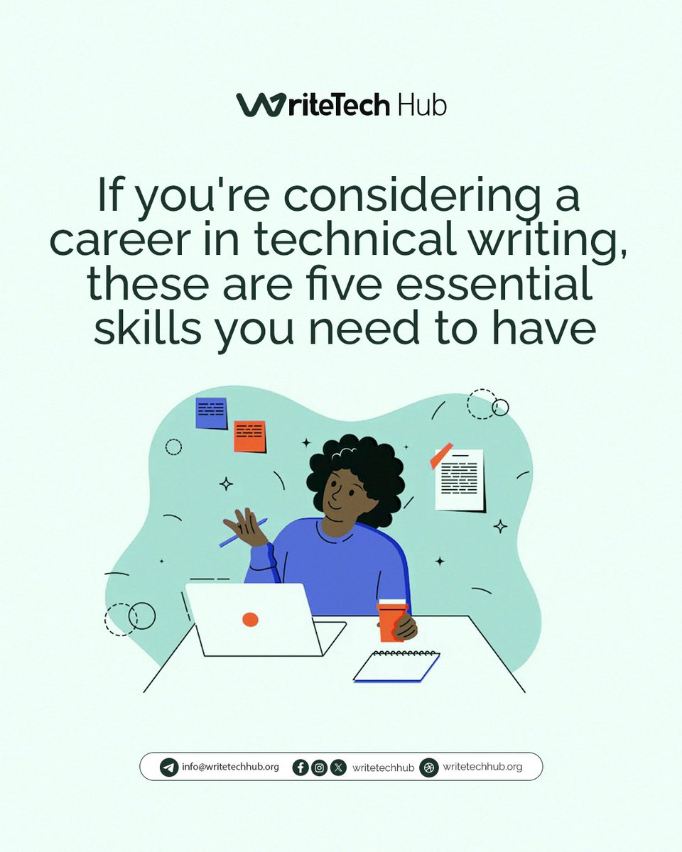 WriteTechHub's tweet image. Technical writing isn’t just about writing, it’s about clarity, structure, and precision.

Master these, and you’re on your way to a successful career in technical writing

#WriteTechHub #TechnicalWriting
