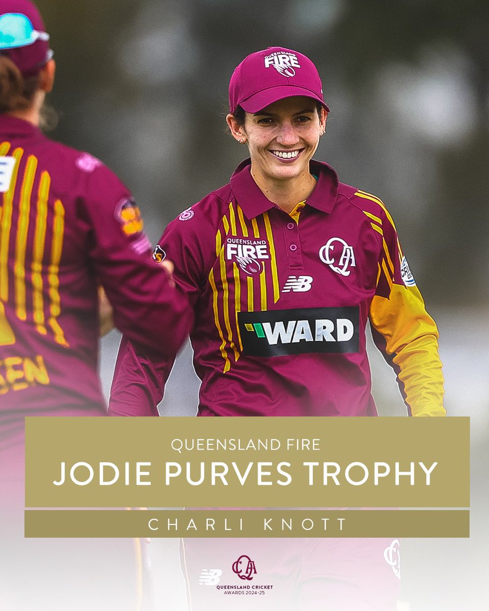 BACK TO BACK 👏

Charli Knott takes home the Jodie Purves Trophy for the second year running after a stellar season in Teal and Maroon 🏆🔥

#MaroonGrown #QCAwards25