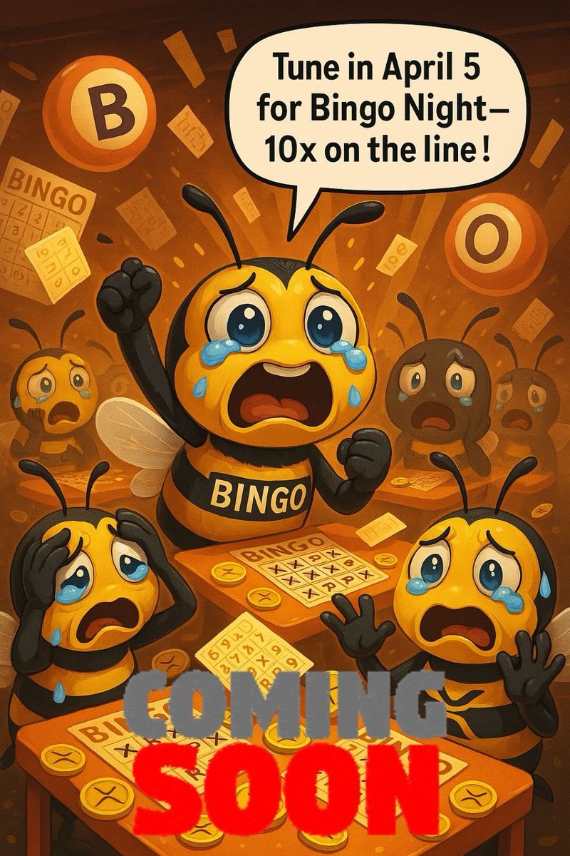 HIVExrpl's tweet photo. ๐จ๐จBINGO NIGHT is HERE โ
โ and the Hive is heating up๐ฅ!!
Play for a chance to 10x your XRP โ only 4 XRP per card!
Tears. Laughter. Emotional damage.
Only the bold will BINGO.
Tune in April 5
#XRP #Web3Bingo #EMO #CryptoGaming #10xChallenge #EmotionalDamageGames https://t.co/coDTlg2764
