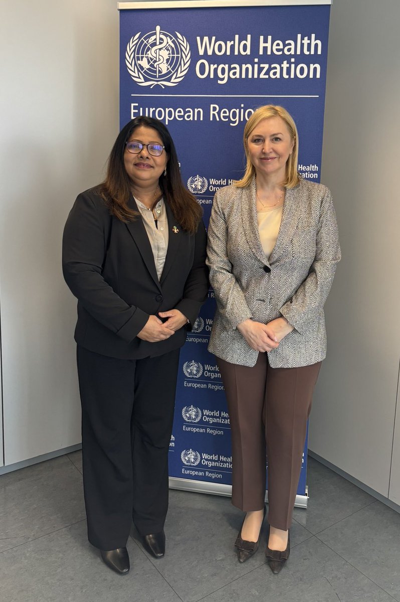 Oxana Domenti (@oxanadomenti) on Twitter photo I was very pleased to meet today the Ambassador of 🇲🇻 HE Geela Ali to discuss our shared commitment to strengthening healthcare systems, UHC & access to medicines and to enhance our cooperation in the area of global health
<a href="/WHOMaldives/">WHO Maldives</a> <a href="/WHOatEU/">WHO at the EU</a> <a href="/MDVinBelgium/">Embassy of Maldives in Belgium</a> I was very pleased to meet today the Ambassador of 🇲🇻 HE Geela Ali to discuss our shared commitment to strengthening healthcare systems, UHC & access to medicines and to enhance our cooperation in the area of global health
<a href="/WHOMaldives/">WHO Maldives</a> <a href="/WHOatEU/">WHO at the EU</a> <a href="/MDVinBelgium/">Embassy of Maldives in Belgium</a>