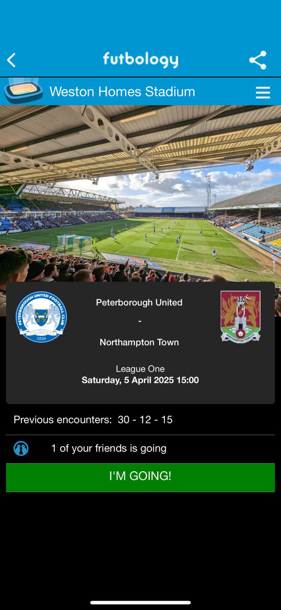 Another petition for <a href="/FutbologyApp/">Futbology</a> to make the Nene Derby a badge on the app!