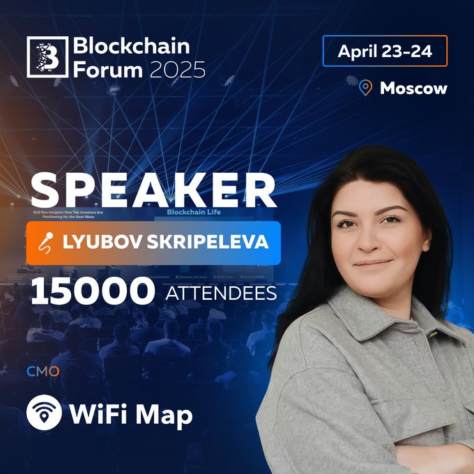 wifimapapp's tweet photo. WiFi Map will be represented at @BlLife_Forum 2025 by our CMO, Lyubov Skripeleva ๐
Weโre pleased to take part in the conversation on decentralized infrastructure and community-powered networks.
๐ Moscow | ๐ April 23โ24
๐ Planning to attend? Use promo code WIFIMAP for 10% off tickets.
๐ Get your pass here ๐ https://t.co/lQjFmA0VMp