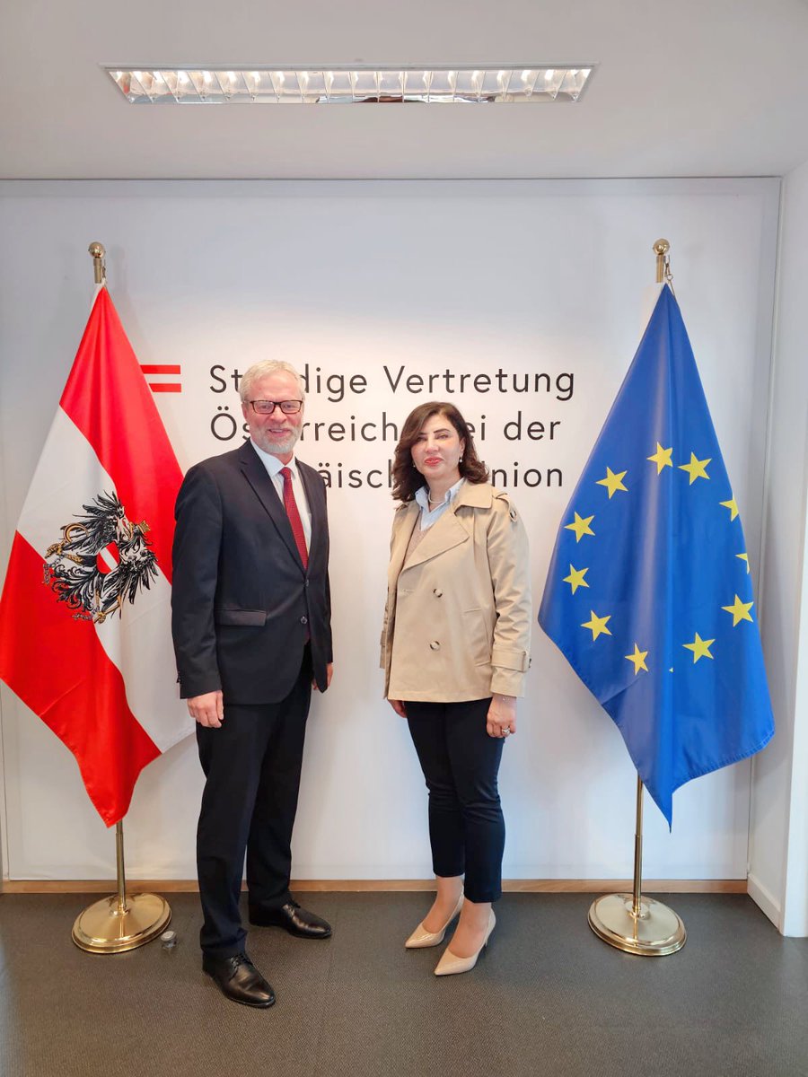 Met with H.E Thomas Oberreiter, Austria’s Permanent Rep. to the EU. Discussed ongoing Israeli war on Gaza and the escalating situation in the WB. I value 🇦🇹 stance in condemning settlement expansion and stress the need for stronger inl. efforts to stop Israel’s violations.