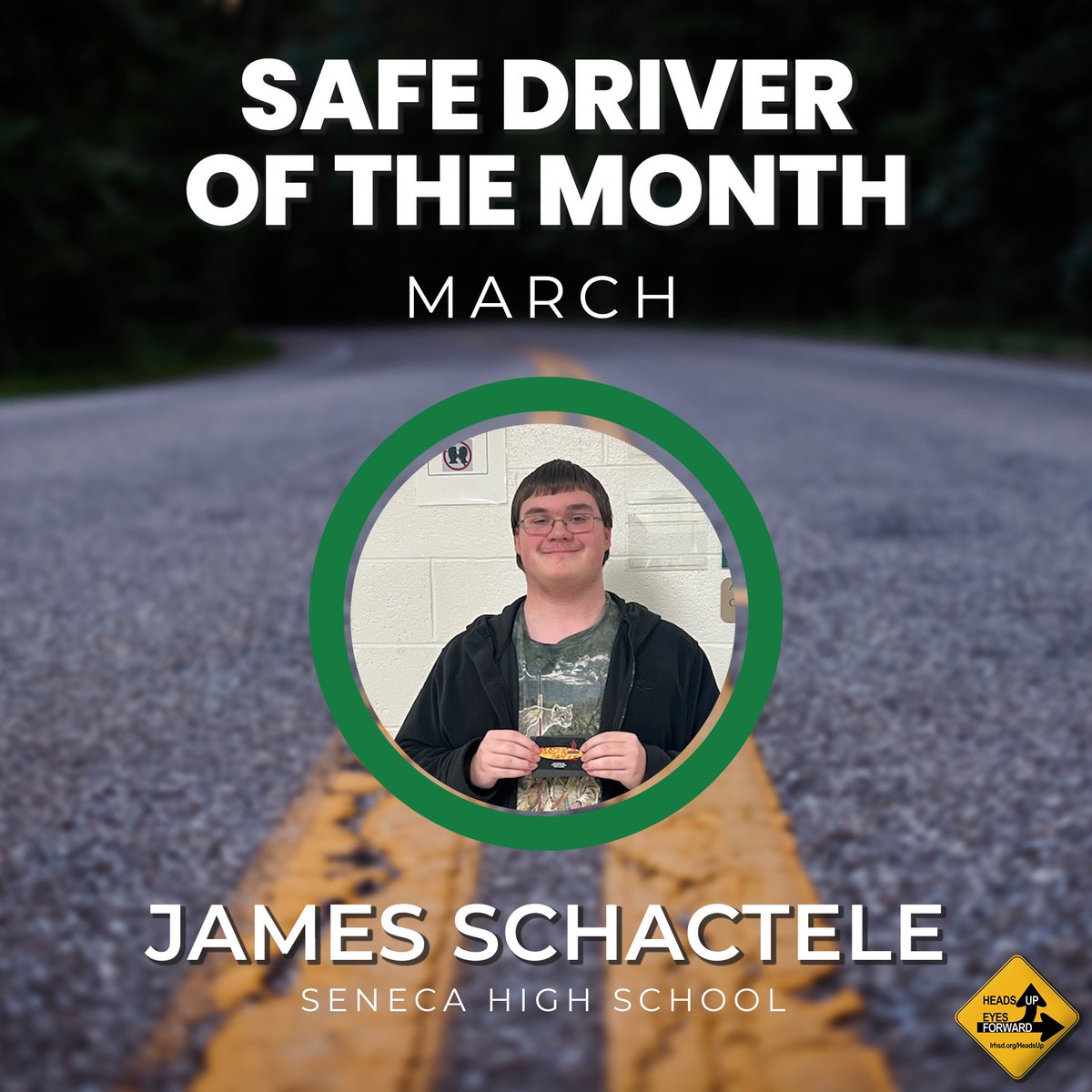 Congratulations to James Schactele who won our Safe Driver of the Month Parking Spot <a href="/SenecaFamily/">Seneca High School</a> 🎉🚗 Along with premium parking, James also received a gift card from our friends at Rustic Grille!