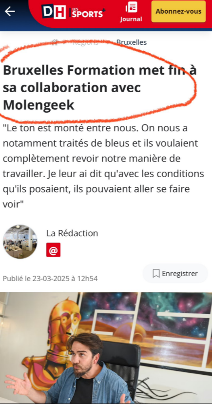 xpetrum's tweet photo. Prenons un cas très simple.

📰 Article1 : Ibrahim Ouassari déclare que c’est lui qui met fin à la convention avec Bruxelles Formation
📰 Article2 : Bruxelles Formation affirme que c’est eux qui ont rompu la collaboration
- On demande simplement : qui dit vrai ?
- Faits publics https://t.co/wHpjV8ARRh