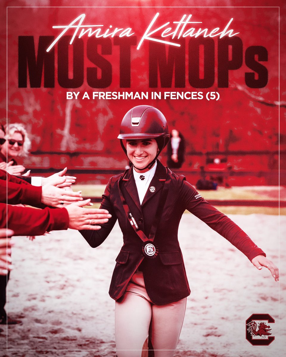 Putting her name in the books!! 

With her MOP in the SEC Championship meet, Amira has set the new program record for most MOPs as a freshman in Fences!!