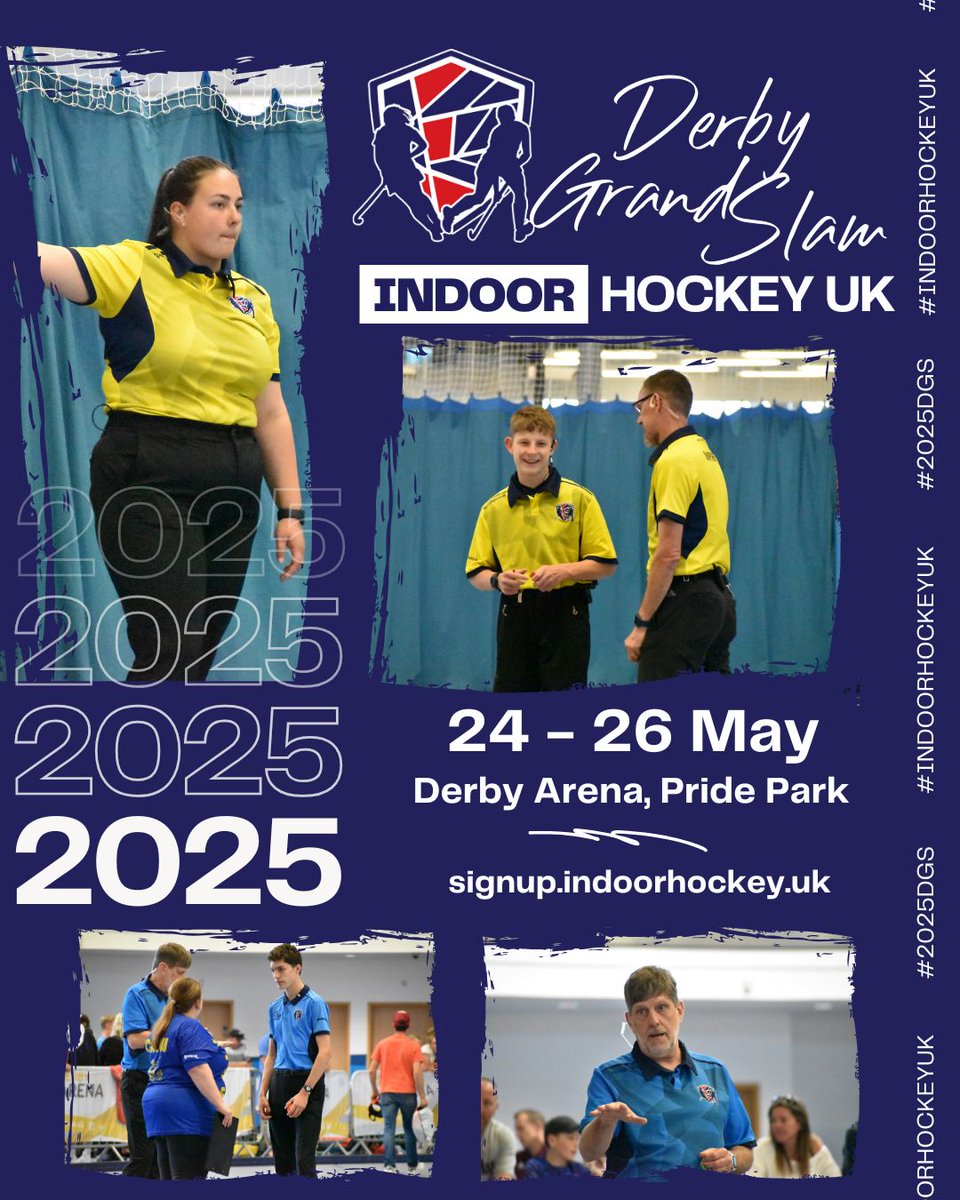Registration to umpire, officiate or volunteer at the 2025 Derby Grand Slam is now open!

Whether you've been to our events before or new to the indoor scene, sign up and get involved today: signup.indoorhockey.uk

💚💛❤️

#indoorhockeyuk #2025dgs