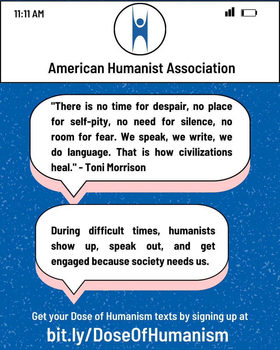 Our Dose of Humanism text series is a free and easy way to find the inspiration you need to live your humanist values every day. Sign up now!: bit.ly/DoseOfHumanism