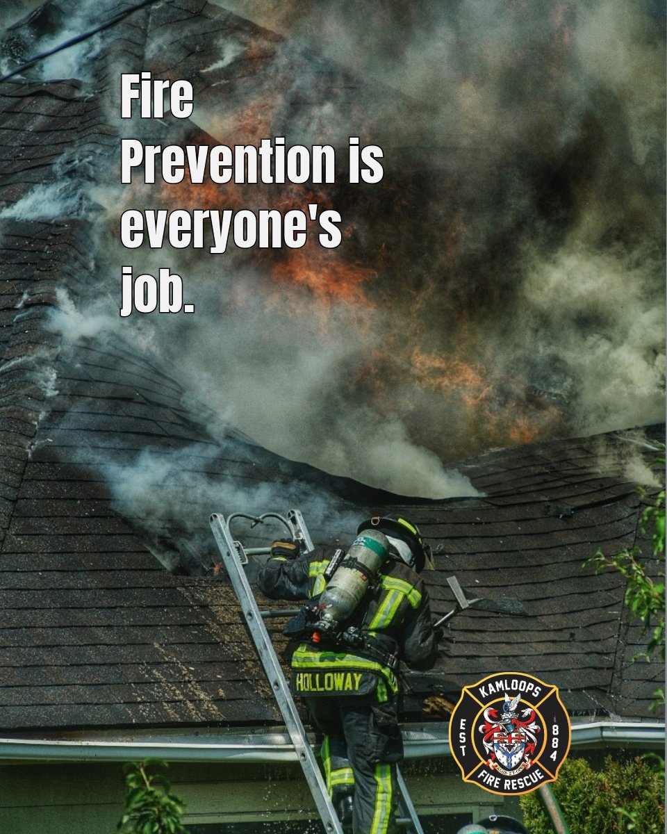 In the last 5 days @kamloopsfirerescue has attended 3 structure fires. 2 were caused by our most common causes. Cooking and smoking. It's a great reminder to 'Look while you cook' and to discard your butts safely. 
The best way to fight fires is to prevent them in the first place