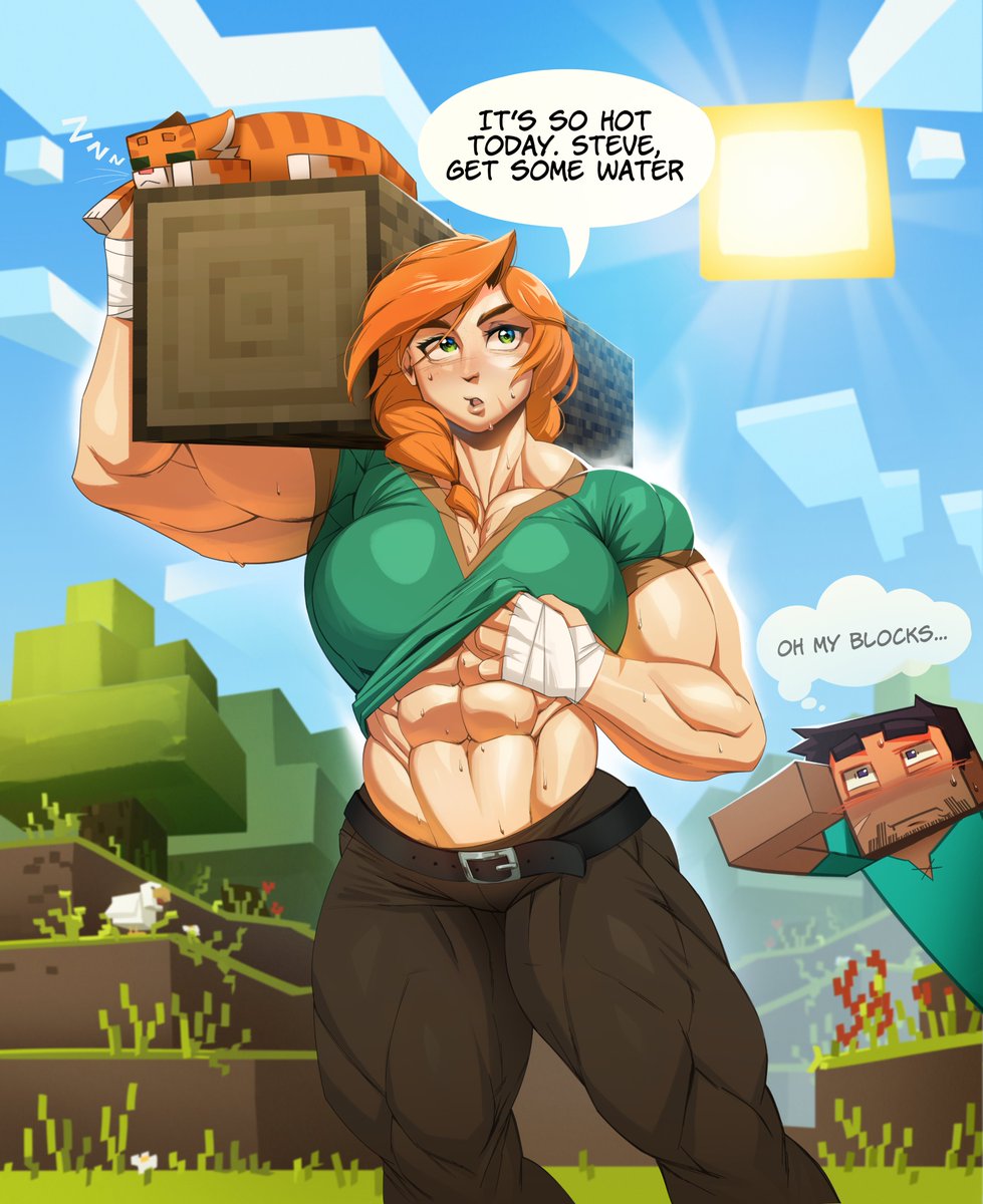 Lolitia_OWO's tweet image. If there were blocks like this in a Minecraft movie...
#Minecraft #Alex