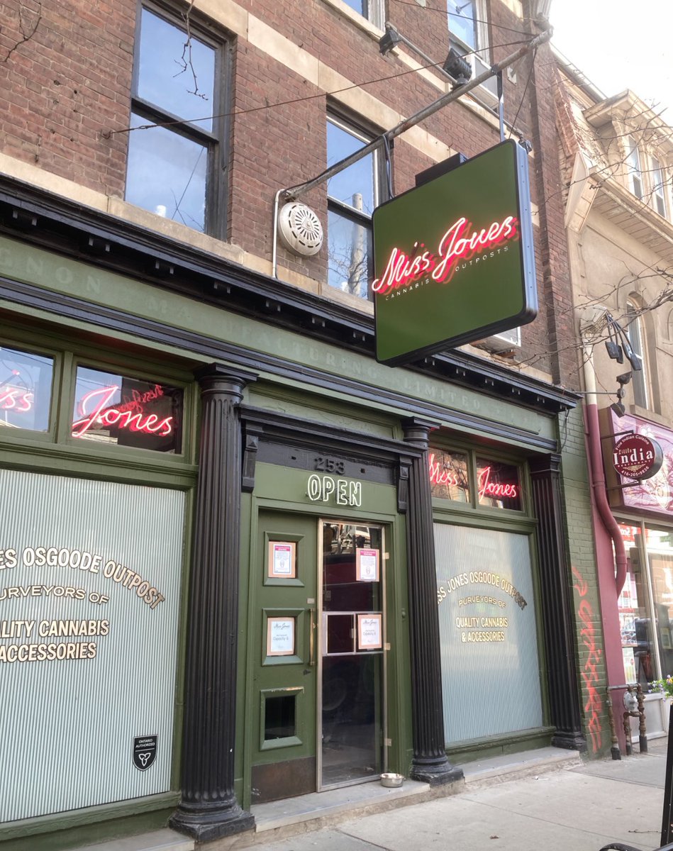 LED_SolutionsCA's tweet image. We brought the glow to Queen West. Proud to help Miss Jones Outpost, with custom signage that turns heads and tells a story. Design-forward, bold, and anything but ordinary, just the way we like it. #LEDSolutions #PotShop #SupportLocal