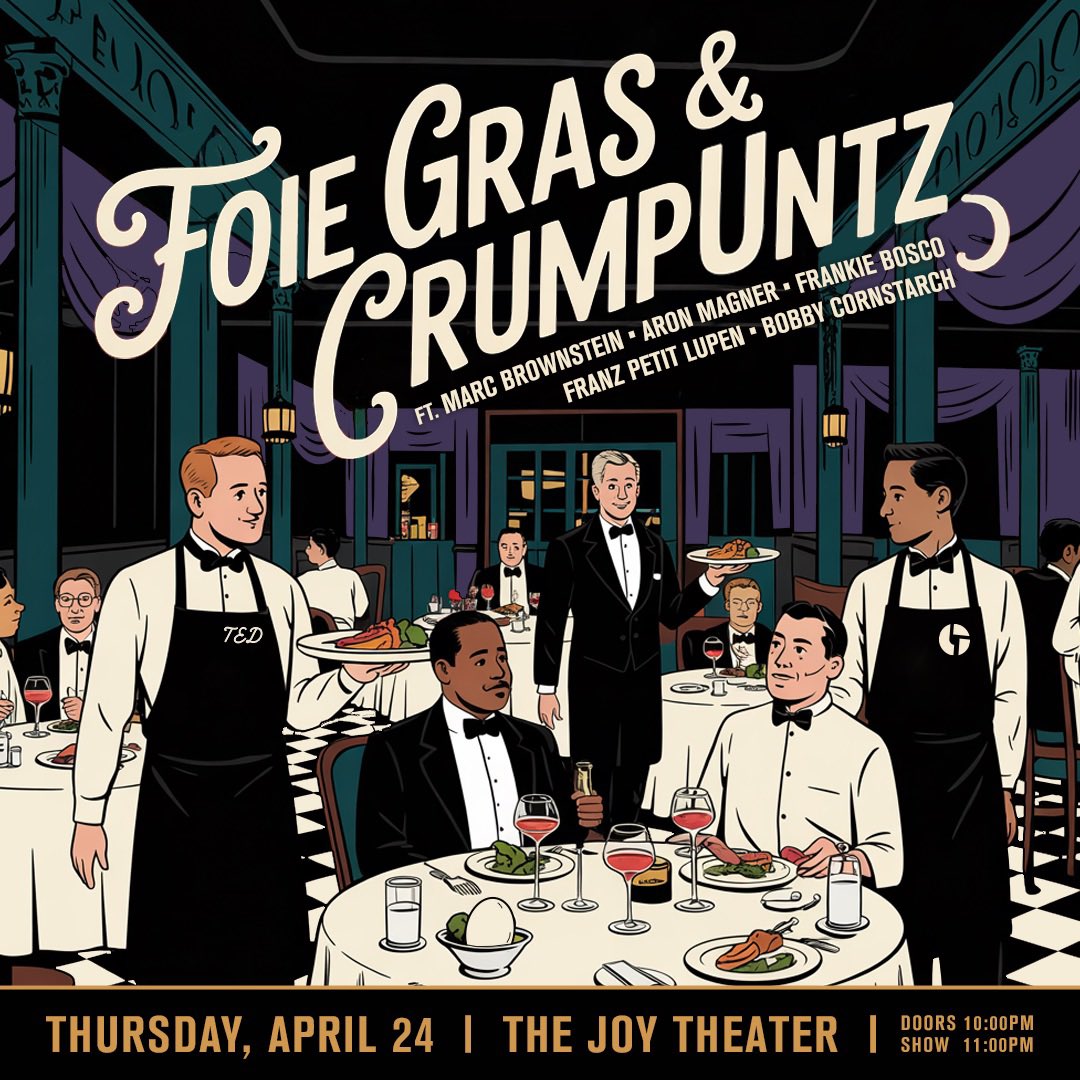 π«§ DJ Brownie (@marc_brownstein) on Twitter photo Fois Gras and CrumpUntz
<a href="/aronmagner/">aronmagner - used to have a blue check</a> and I will be throwing down at the <a href="/JoyTheater/">Joy Theater</a> for Jazzfest week 1 with 3 very special surprise guests!!!
Presale: Thursday, April 3rd at 10 AM CT -- Use code L4LM to access! ticketmaster.com/event/1B00627C⦠Fois Gras and CrumpUntz
<a href="/aronmagner/">aronmagner - used to have a blue check</a> and I will be throwing down at the <a href="/JoyTheater/">Joy Theater</a> for Jazzfest week 1 with 3 very special surprise guests!!!
Presale:Β Thursday, April 3rd at 10 AM CT -- Use codeΒ L4LMΒ to access! ticketmaster.com/event/1B00627Cβ¦