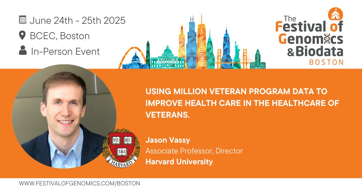 Front Line Genomics (@flgenomics) on Twitter photo Does data save lives? Come along to #FOGBoston and hear <a href="/jasonvassy/">Dr. Jason Vassy</a> (Associate Professor <a href="/Harvard/">Harvard University</a> and Director, Genomes2Veterans, <a href="/Genomes2People/">Genomes2People</a>) on harnessing big data for veteran health. Grab your ticket now: hubs.ly/Q03fKd5Y0 Does data save lives? Come along to #FOGBoston and hear <a href="/jasonvassy/">Dr. Jason Vassy</a> (Associate Professor <a href="/Harvard/">Harvard University</a> and Director, Genomes2Veterans, <a href="/Genomes2People/">Genomes2People</a>) on harnessing big data for veteran health. Grab your ticket now: hubs.ly/Q03fKd5Y0