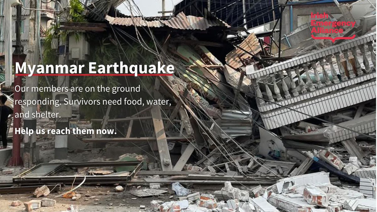 A 7.7-magnitude earthquake has left millions in crisis and urgent aid is needed.

Our members are responding, but we need your help to provide food, water &amp; shelter.

Act now: buff.ly/ZcVPcs5

#MyanmarEarthquake #EmergencyResponse