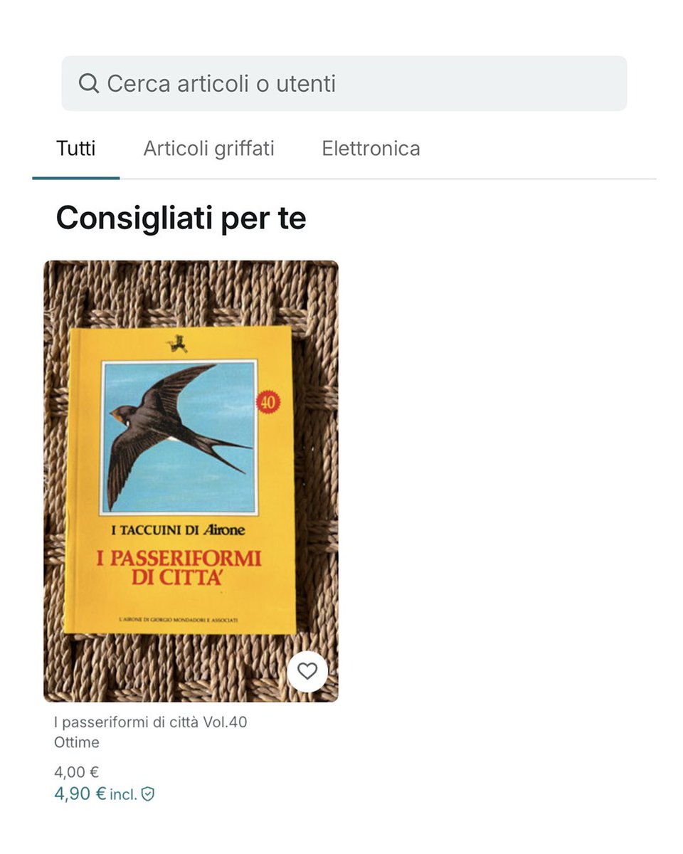 gaaarson's tweet image. Vinted che si premura di mantenere accesa la mia passione per gli uccelli 🥹 la vera dedizione per i propri utenti