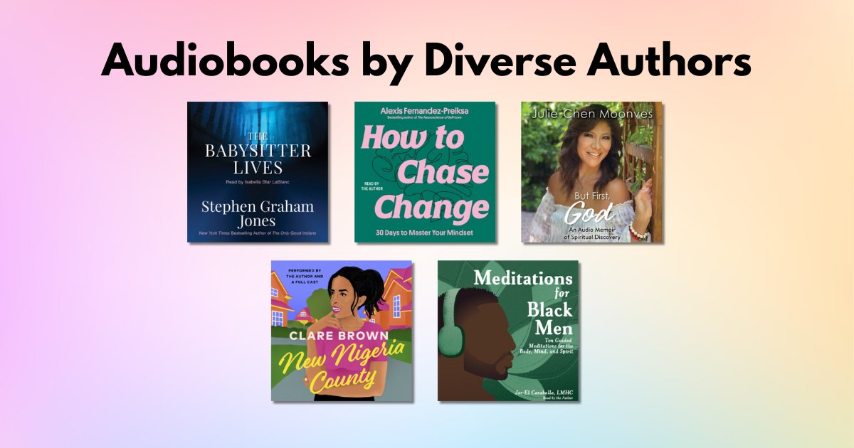 We’re celebrating We Need Diverse Books day by spotlighting some of our favorite original audiobooks by diverse authors! Learn more about these selections here: bit.ly/42DipIv

<a href="/JorElCaraballo/">Jor-El Caraballo</a> <a href="/JCMoonves/">Julie Chen Moonves</a> <a href="/diversebooks/">We Need Diverse Books</a>
