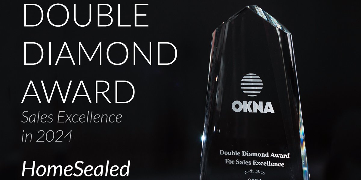 HomeSealed's tweet photo. Huge shoutout to our incredible team for earning the Okna Award for Excellence in Sales placing #4 out of nearly 130 dealers! 🎉👏 https://t.co/XYwgngycm9