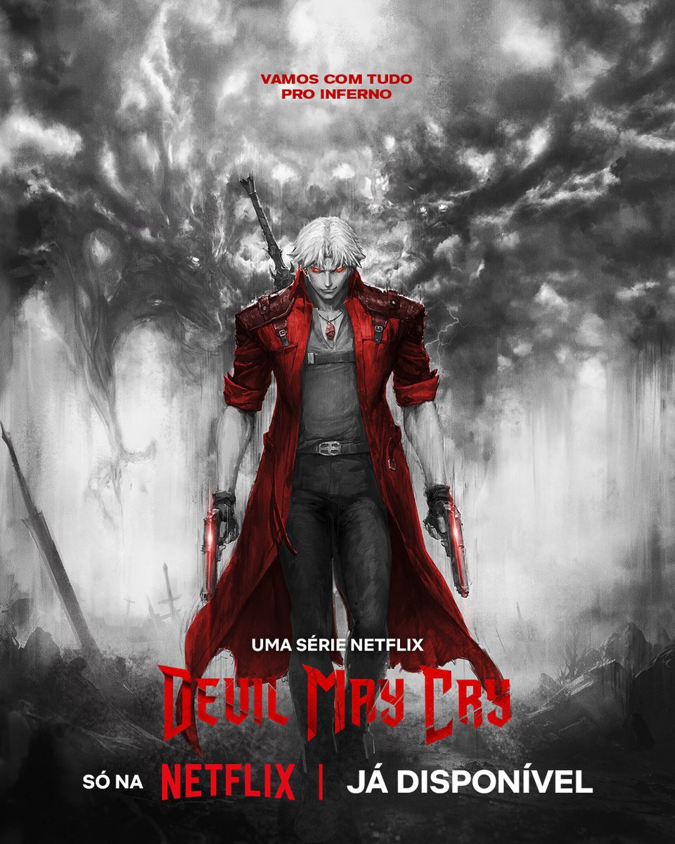 NetflixBrasil's tweet photo. CHEGOU A HORA DE CAÇAR DEMÔNIOS! ⚔

Devil May Cry, minha nova animação baseada no jogo de mesmo nome, já está disponível. 🤝🔫 https://t.co/q3F1ysduMV