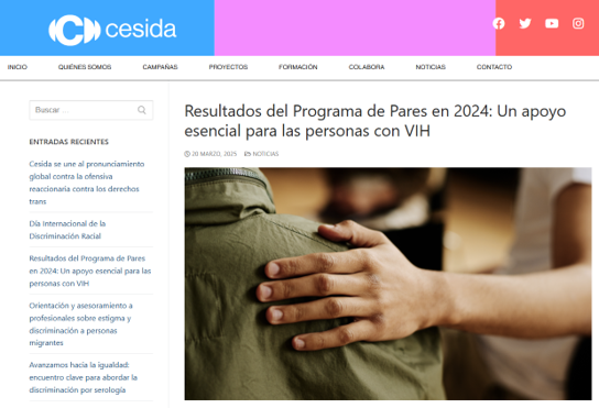 riscomunica's tweet photo. El diagnóstico de VIH tiene un fuerte impacto emocional. Ante esa realidad existe el programa de pares, del cual @cesida_esp  nos comparte sus resultados mas relevantes correspondientes a 2024
https://t.co/AsB3dI023U https://t.co/Q5HId2ysrE