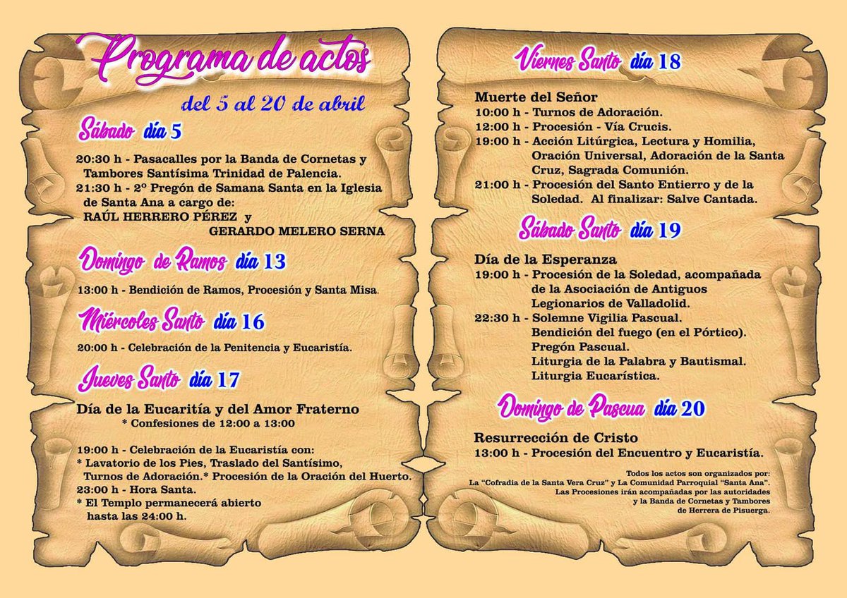 🙏 ¡Vive la Semana Santa en Herrera de Pisuerga del 5 al 20 de abril de 2025! ⛪ Disfruta de las procesiones, tradiciones y momentos llenos de emoción que esta localidad tiene para ofrecer. ¡No te pierdas esta experiencia única! 🕊️ #SemanaSanta #DescubrePalencia